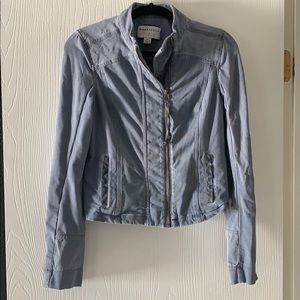 Blue cropped Moto style jacket